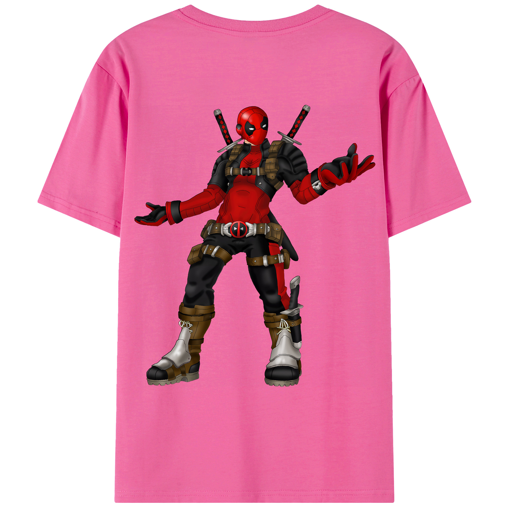 （画像用） Deadpool デッドプール レディース半袖Tシャツ(バックプリント)